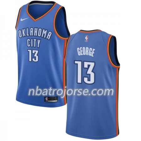 Män Oklahoma City Thunder Tröja Paul George 13 Nike 2017-18 Blå Swingman Män Oklahoma City Thunder Tröja Paul George 13 Nike 2017-18 Blå Swingman